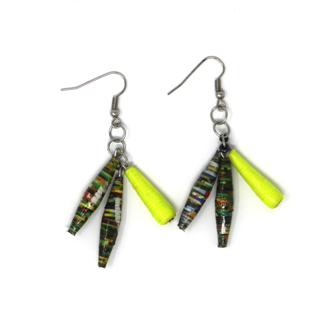 Summer Lime Beaded Earrings